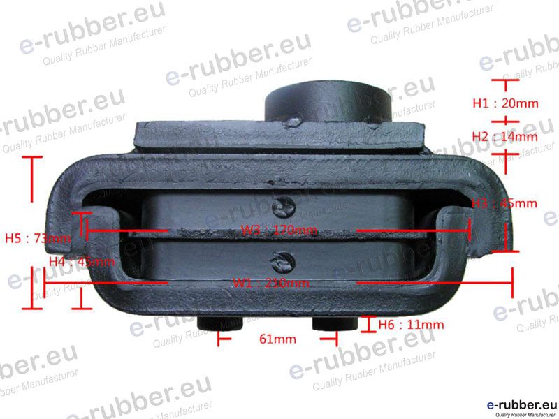 Engine Mount for Hitachi EX450-1 Rear - Image 4